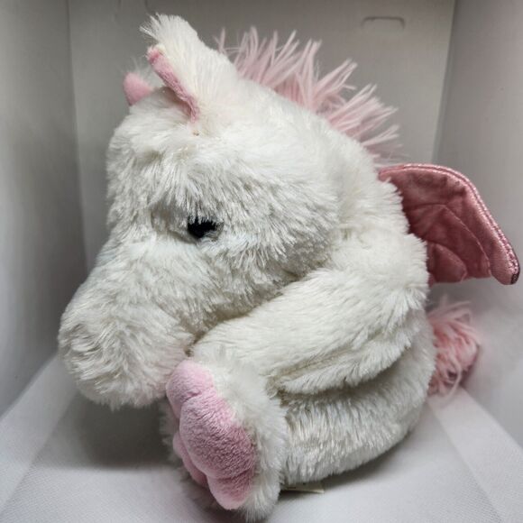KellyToy Unicorn Hand Puppet Plush Stuffed Toy Pink Mane Tail Shiny Wings - Picture 5 of 11